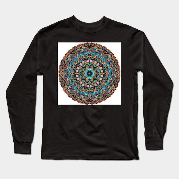 Trippy Mandala Long Sleeve T-Shirt by alexrow